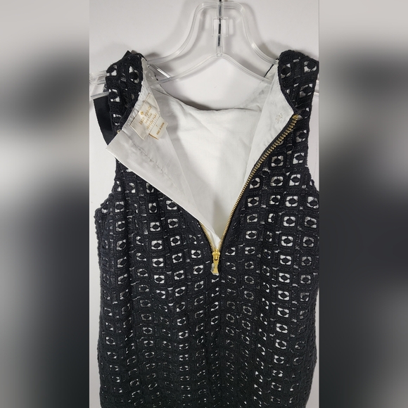 Kate Spade New York Guipure Lace Shift Dress Girl's Size 7 Black White - Picture 8 of 16